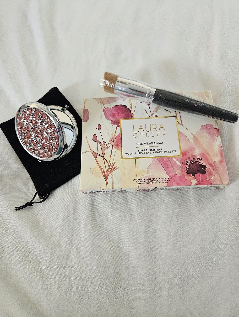 Laura Geller Super Neutral Multi-Finish Eye + Face Palette, Dual Mirror & Brush